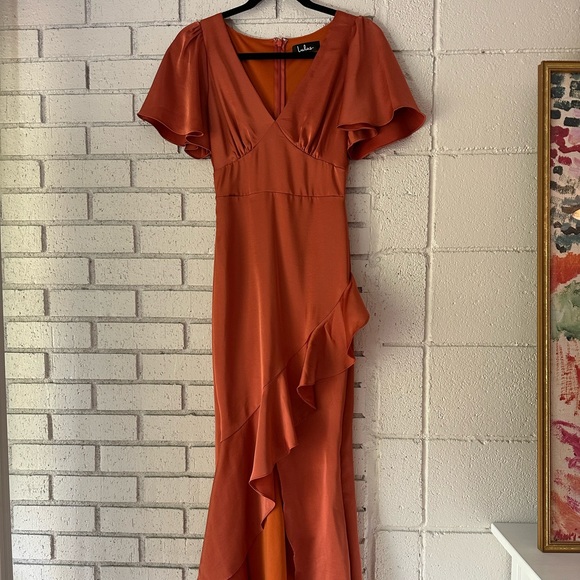 Lulu’s Copper Formal Dress - Picture 2 of 6